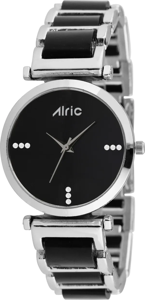Black_Round_Quartz_Analog_Wrist_Watch_For_Girls_(30_Mm_Dial)