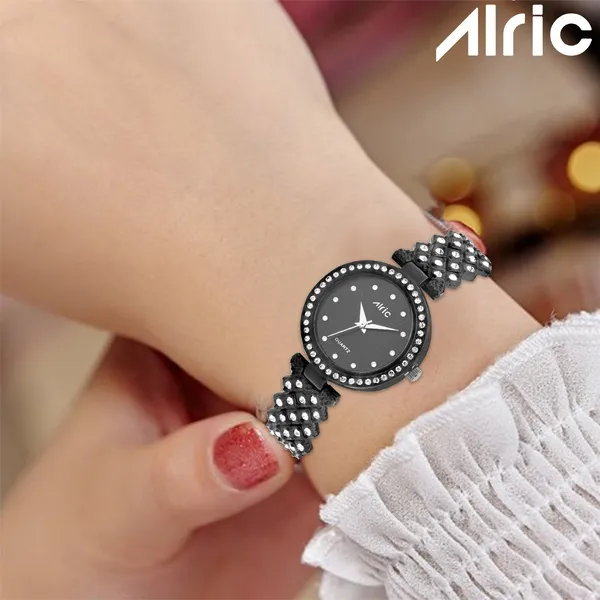 Black_Round_Quartz_Analog_Wrist_Watch_For_Girls_(30_Mm_Dial)