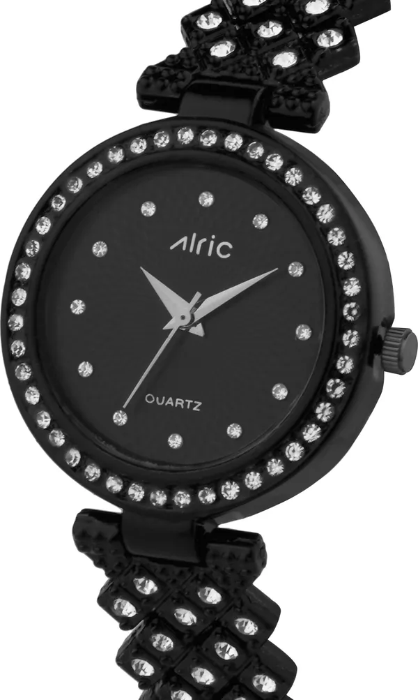Black_Round_Quartz_Analog_Wrist_Watch_For_Girls_(30_Mm_Dial)