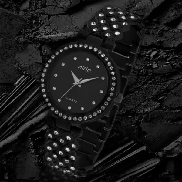 Black_Round_Quartz_Analog_Wrist_Watch_For_Girls_(30_Mm_Dial)
