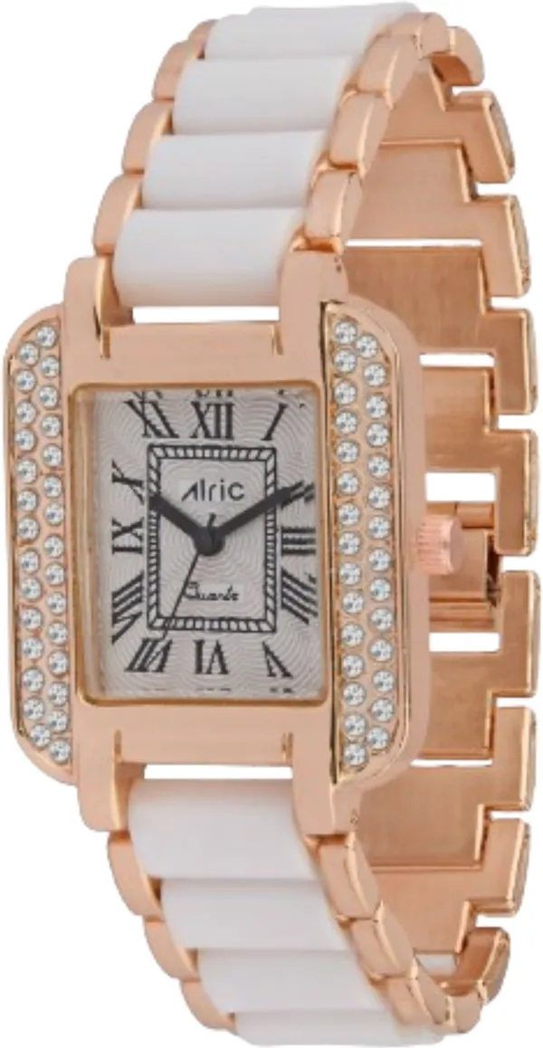 White_&_Gold_Square_Quartz_Analog_Wrist_Watch_For_Girls_(30_Mm_Dial)