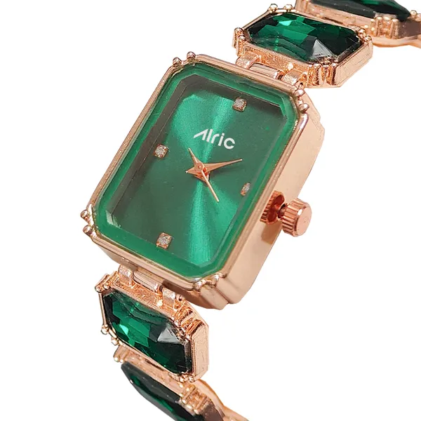 Alric_Octa_Big_Diamond_Stone_Studded_Green_&_Rose_Gold_Square_Quartz_Analog_Wrist_Watch_For_Girls_(14.28_Mm_Dial)