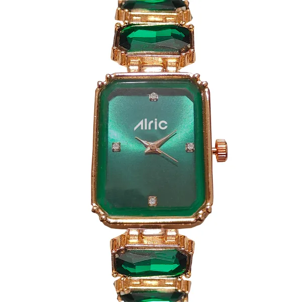 Alric_Octa_Big_Diamond_Stone_Studded_Green_&_Rose_Gold_Square_Quartz_Analog_Wrist_Watch_For_Girls_(14.28_Mm_Dial)