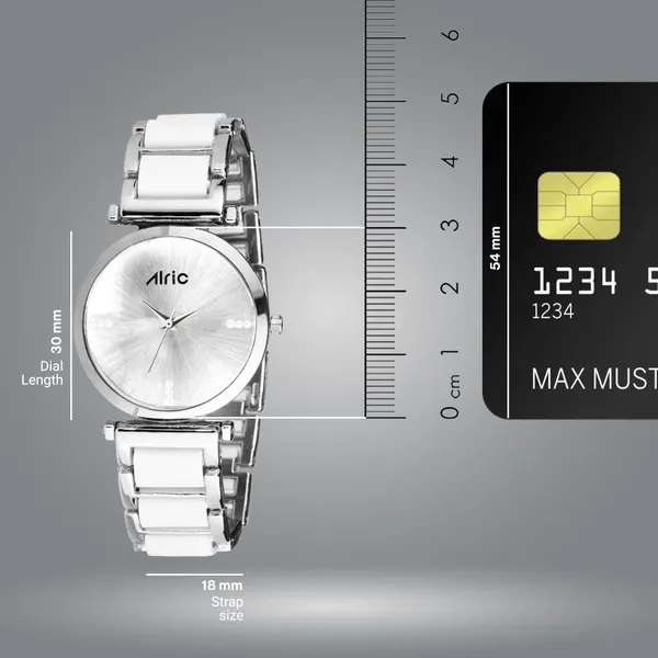 White_&_Silver_Round_Quartz_Analog_Wrist_Watch_For_Women_(13.6_Mm_Dial)