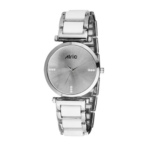 White_&_Silver_Round_Quartz_Analog_Wrist_Watch_For_Women_(13.6_Mm_Dial)