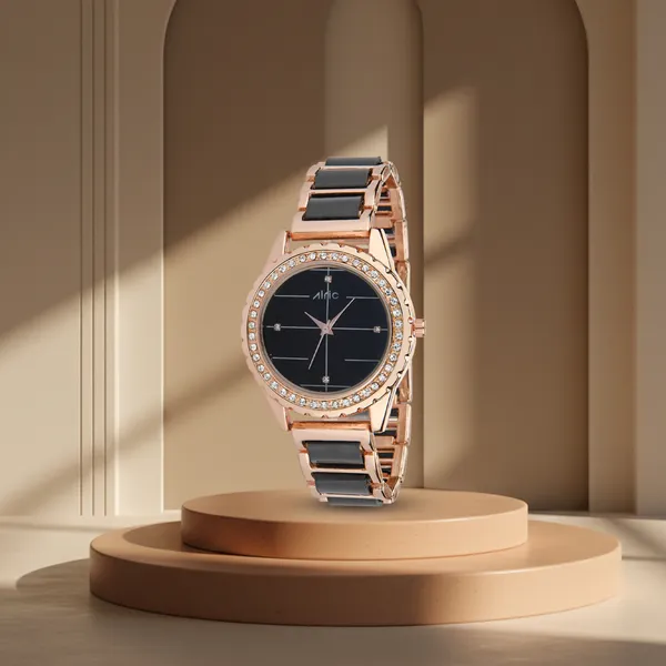Rose_Gold_Regal_Stylish_Ladies_Watch_|_Glossy_Metallic_Finish_Dual_Strap_Watch_|_Analog_Quartz_with_Jewels_|_Dialmond_Studded_|_Trendy_Slim_Diall_|_Elegant_Watch_for_Women