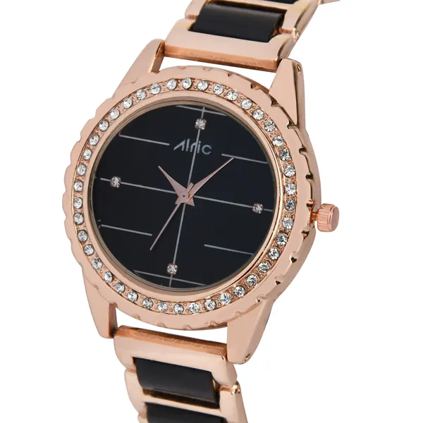 Rose_Gold_Regal_Stylish_Ladies_Watch_|_Glossy_Metallic_Finish_Dual_Strap_Watch_|_Analog_Quartz_with_Jewels_|_Dialmond_Studded_|_Trendy_Slim_Diall_|_Elegant_Watch_for_Women