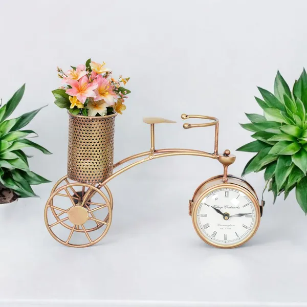 Multicolour_Vintage_Bicycle_Table_Clock_With_Pen_Stand