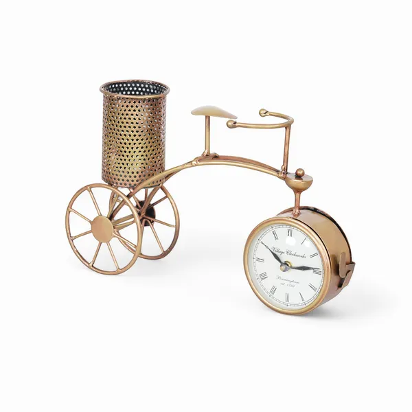 Multicolour_Vintage_Bicycle_Table_Clock_With_Pen_Stand
