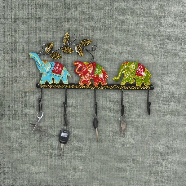 Multicolour_Multi_Elephant_Key_Hanger