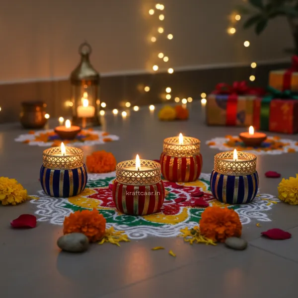 Set_of_4_Matki_Candle_Holder_|_Diya_Holder_With_Candle