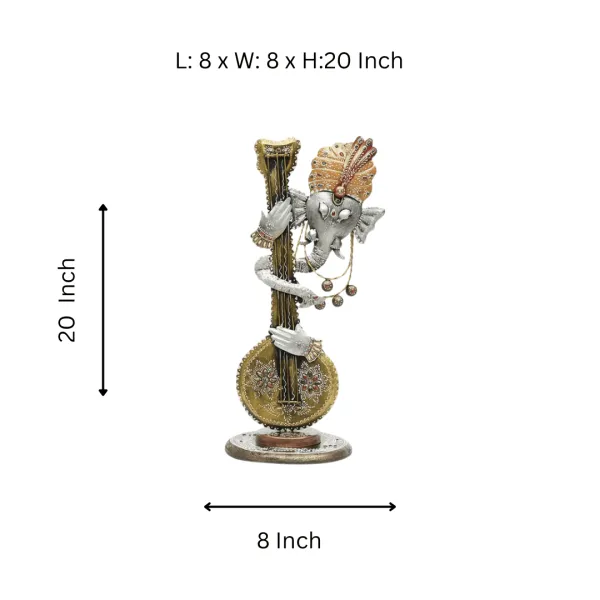 Multicolour_Lord_Ganesha_With_Guitar_Metal_Table_Decor_Showpiece