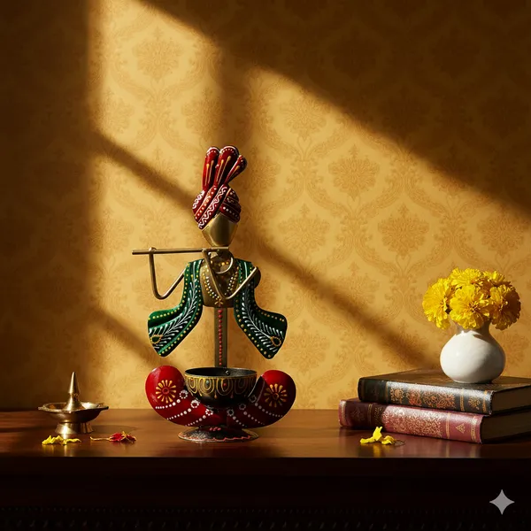Multicolour_Lord_Krishna_Metal_Tea_Light_Holder_And_Showpiece