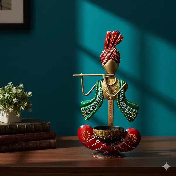 Multicolour_Lord_Krishna_Metal_Tea_Light_Holder_And_Showpiece