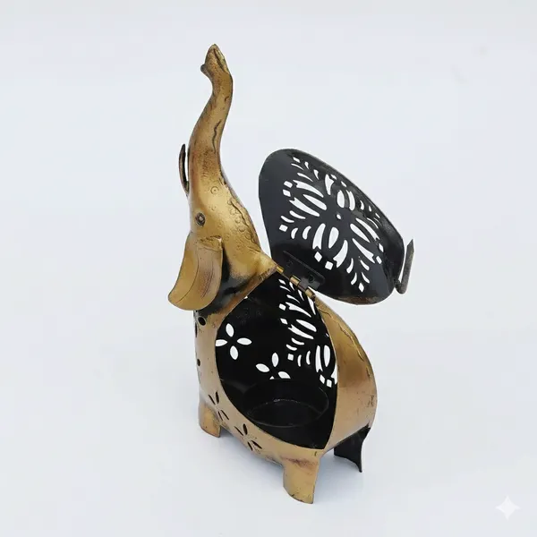 Multicolour_Metal_Elephant_Tealight_Candle_Holder_And_Showpiece