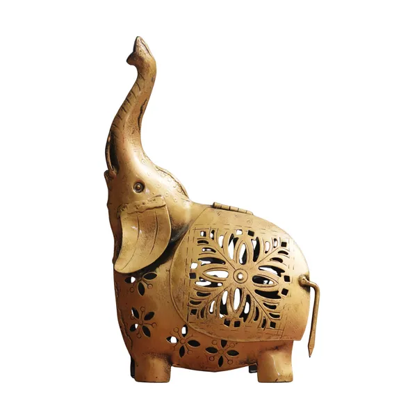 Multicolour_Metal_Elephant_Tealight_Candle_Holder_And_Showpiece