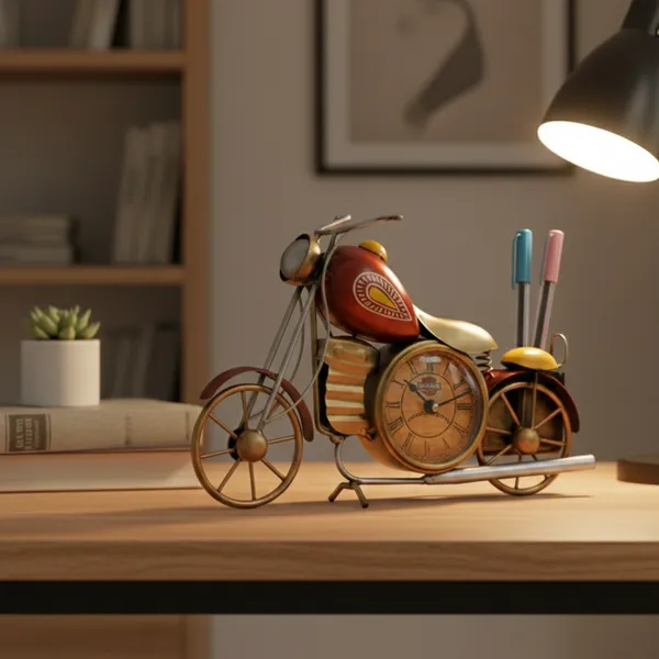 Harley_Bike_and_Pen_stand_Showpiece