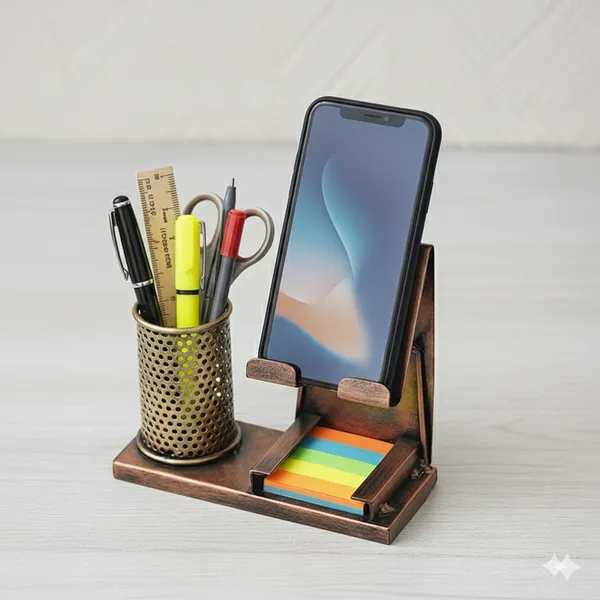 Multicolour_Premium_Quality_Metal_3_In_1_Showpiece_-_Mobile_Holder_|_Pen_Stand_|_Card_Holder