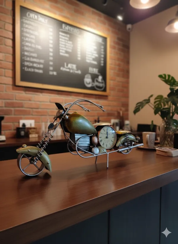 Multicolour_Bullet_Bike_Cycle_Clock_Table_Decor