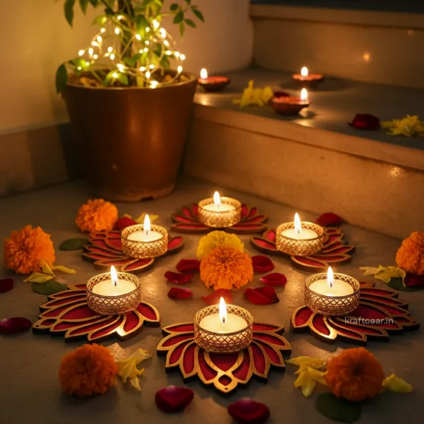 Set_of_6_Lotus_Rangoli_Candles_Holder_|_Diya_Holder