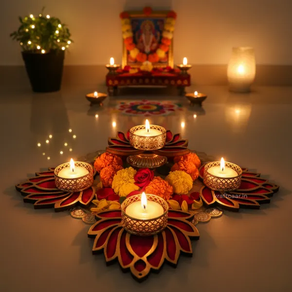Set_of_4_Lotus_Rangoli_Candles_Holder_|_Diya_Holder