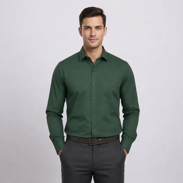 Blue_And_Green_Cotton_Slim_Fit_Formal_Shirt_For_Men_|_Pack_Of_2