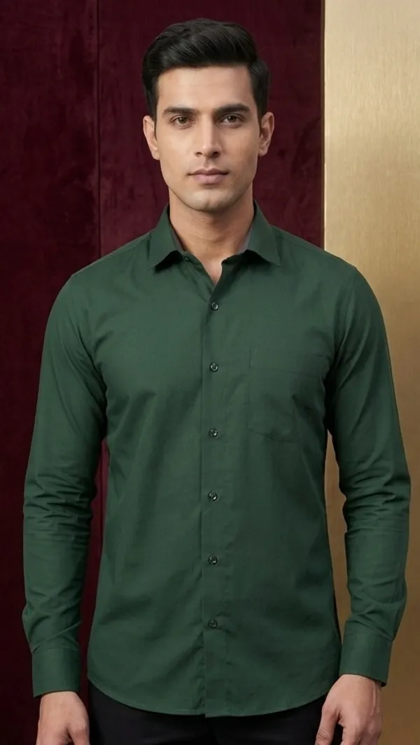 Blue_And_Green_Cotton_Slim_Fit_Formal_Shirt_For_Men_|_Pack_Of_2