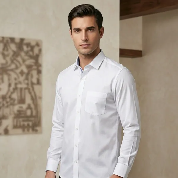 Blue_And_White_Cotton_Slim_Fit_Formal_Shirt_For_Men_|_Pack_Of_2