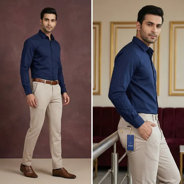 Beige_Cotton_Slim_Fit_Casual_Trousers_For_Men