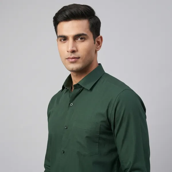Blue_And_Green_Cotton_Slim_Fit_Formal_Shirt_For_Men_|_Pack_Of_2
