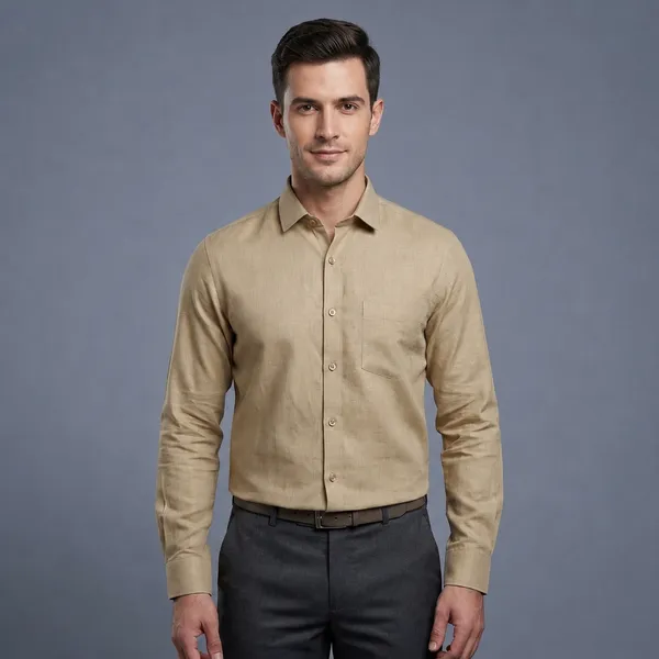 Beige_And_Green_Cotton_Regular_Fit_Full_Sleeve_Formal_Shirt_For_Men