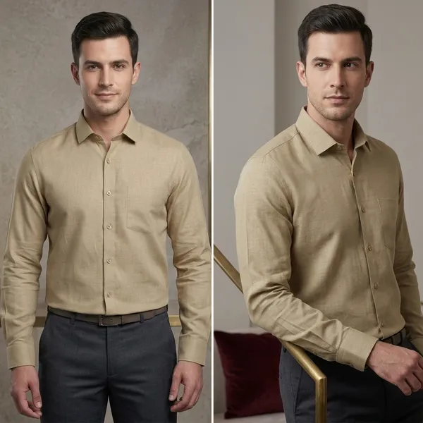 Beige_And_Green_Cotton_Regular_Fit_Full_Sleeve_Formal_Shirt_For_Men