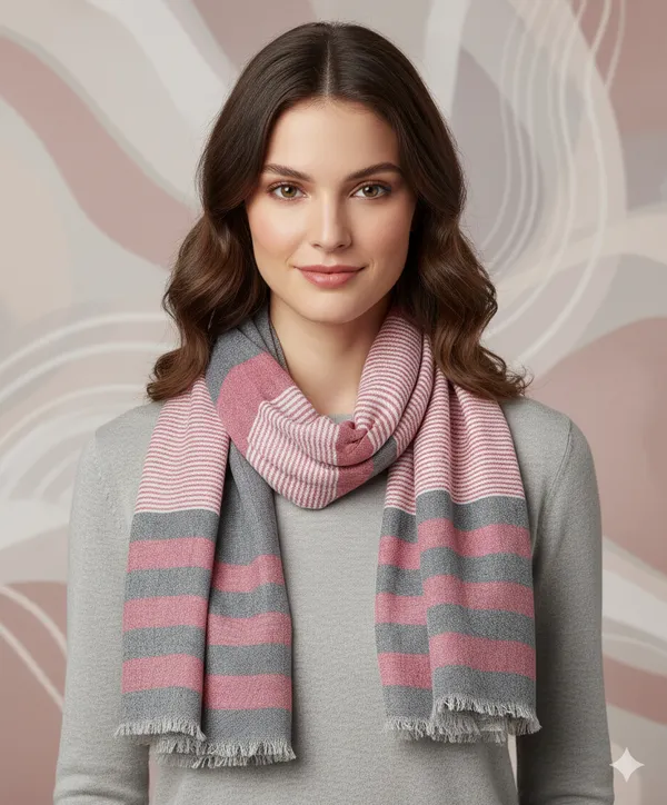 Pink_&_Grey_Striped_Yarn_Dyed_Viscose_Winter_Scarf_(70x180_cm)