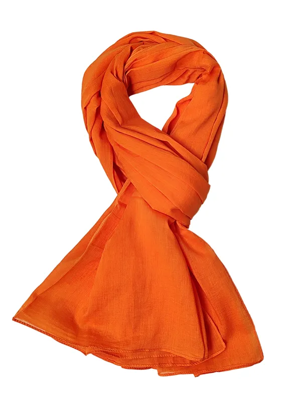 Solid_Orange_Kesariya_Cotton_Blend_Women's_Scarf_(100x180_cm)