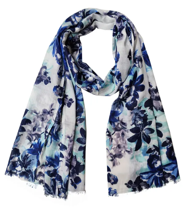 Botanical_Floral_Print_Viscose_Blend_Women's_Scarf_(70x180_cm)