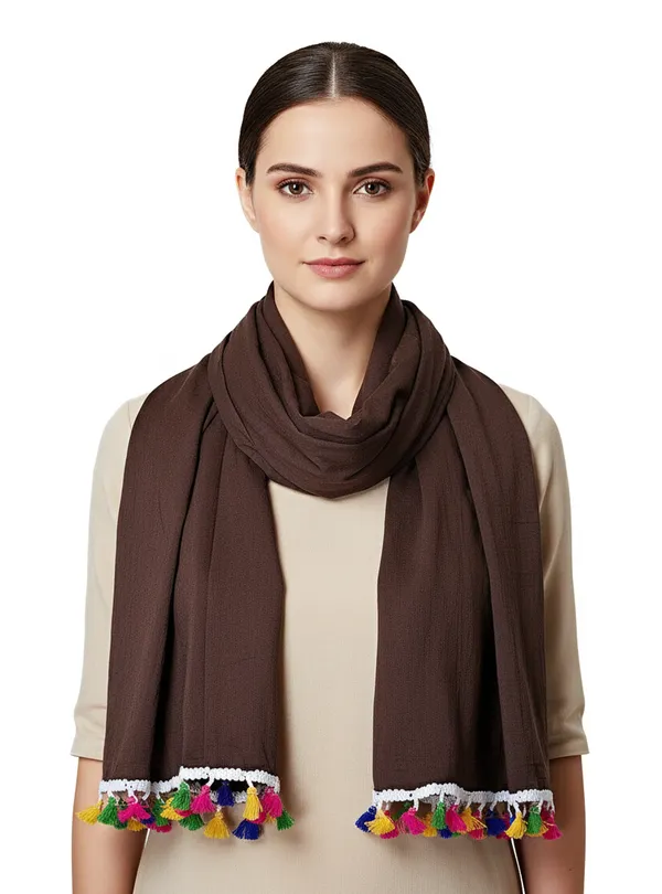 Solid_Chocolate_Cotton_Blend_Stole_with_Tassels_(100x180_cm)