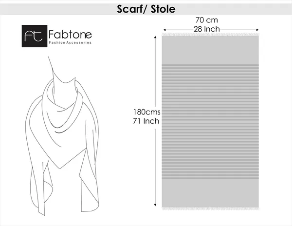 Green,_Brown_&_Black_Ethnic_Stripes_Unisex_Viscose_Winter_Scarf_(70x180_cm)