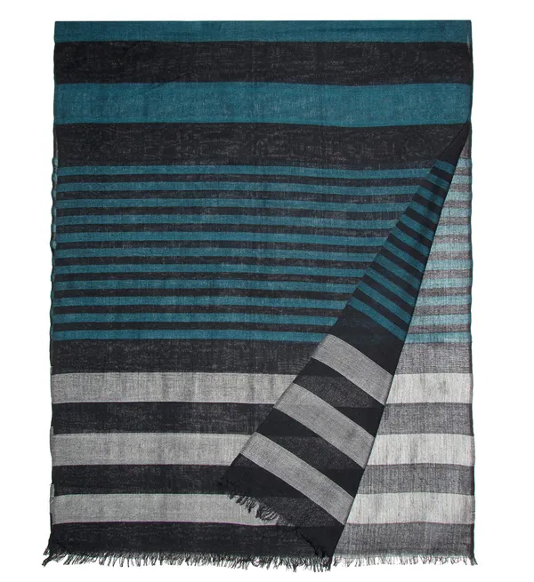 Black_-_Diesel_Blue_Soft_Viscose_Stripe_Design_Summer_Stole_Scarves_for_Ladies_Girls_70x180_cms