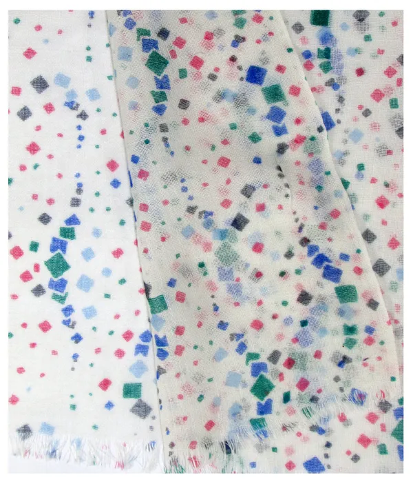 White_Multi_Geometric_Printed_Soft_Poly_Wool_Winter_Stole_(70x180_cm)