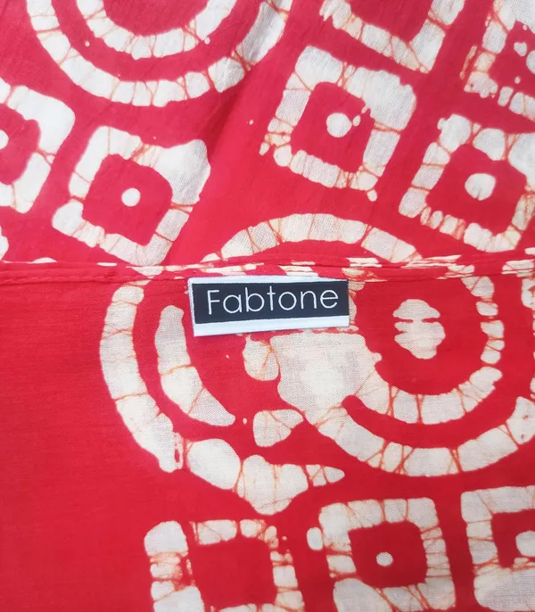 Red_&_White_Hand_Batik_Print_Cotton_Blend_Women's_Stole_(100x180_cm)
