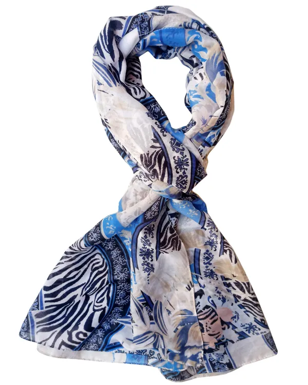 Elegant_Blue_&_Beige_Floral_Print_Poly_Cotton_Stole_(70x180_cm)