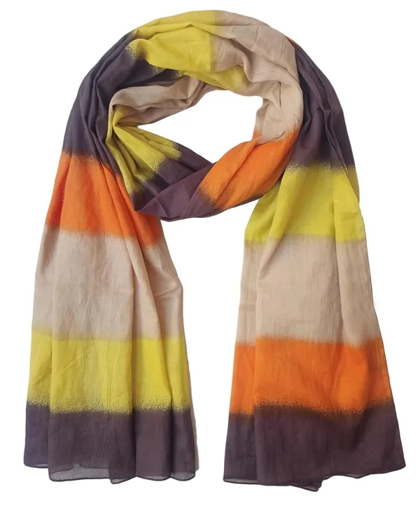 Tri-Color_Brown,_Yellow,_&_Orange_Cotton_Women's_Stole_(100x180_cm)