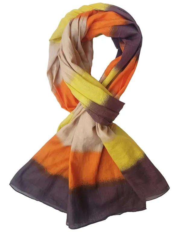 Tri-Color_Brown,_Yellow,_&_Orange_Cotton_Women's_Stole_(100x180_cm)
