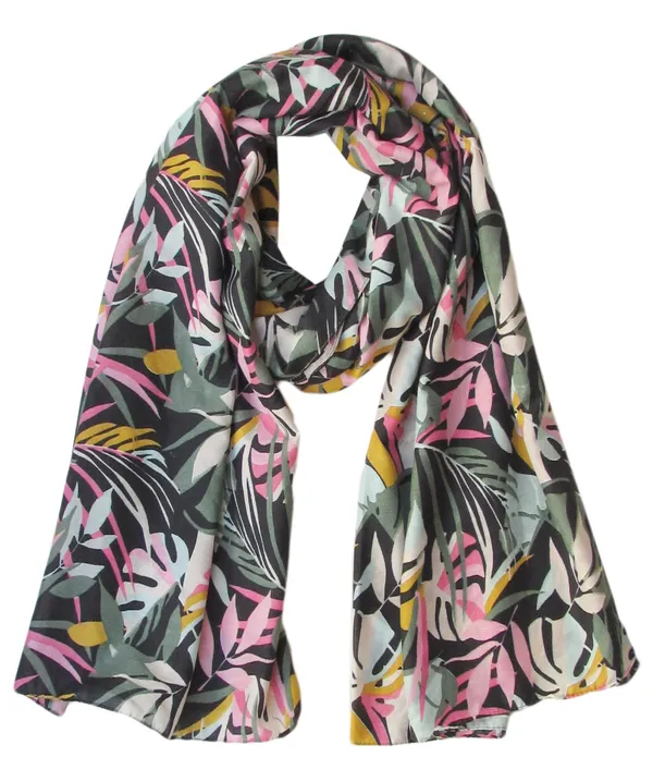 Jungle_Leaves_Print_Polyester_All-Season_Women's_Stole_(100x180_cm)