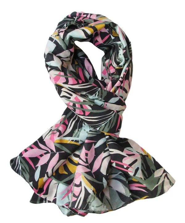 Jungle_Leaves_Print_Polyester_All-Season_Women's_Stole_(100x180_cm)