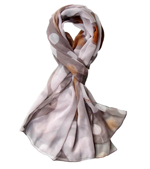 Beige_&_Grey_Big_Butterfly_Print_Polyester_Chiffon_Women's_Stole_(100x180_cm)