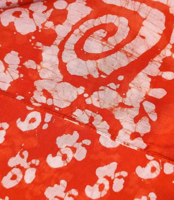 Orange_Batik_Print_on_White_Cotton_Women's_Scarf_(100x180_cm)