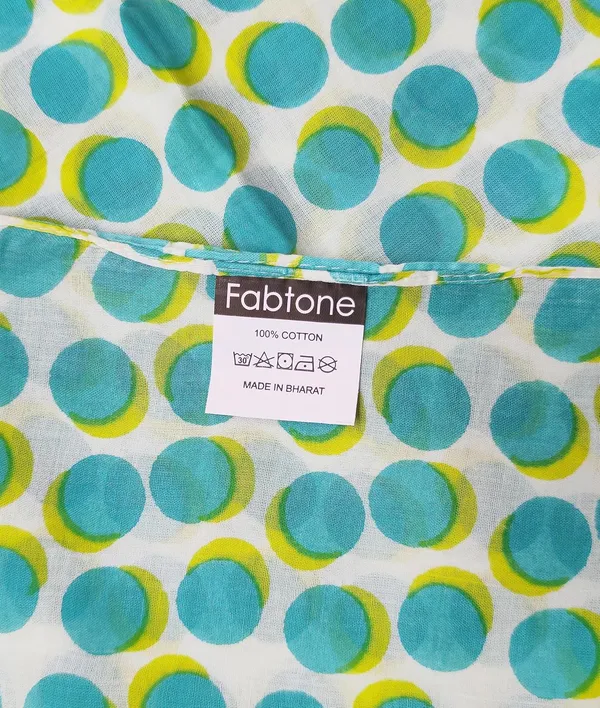 Light_Blue_Polka_Dot_Print_Cotton_Women's_Stole_(100x180_cm)