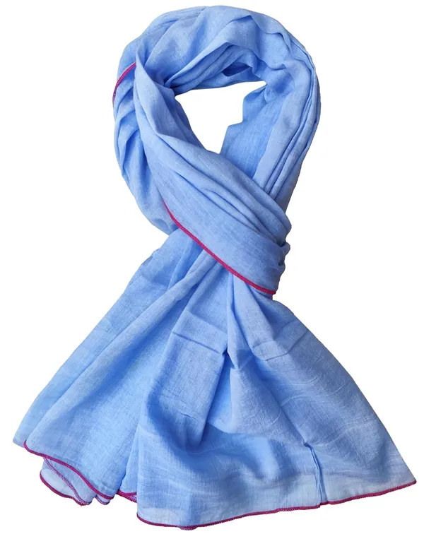 Sky_Blue_Pigment_Cotton_Blend_Women's_Scarf_(100x180_cm)
