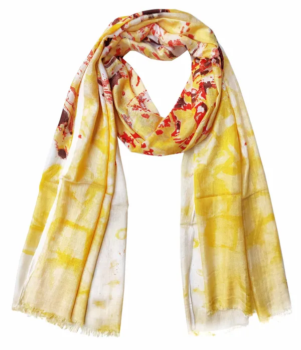 Abstract_Print_Womens_Scarf_|_Stole_Yellow_Multi_Rayon_Blend_,_All-Season_(70x180_cm)